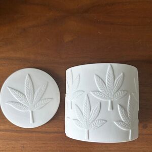 Jonathan Adler lidded canister in white ceramic